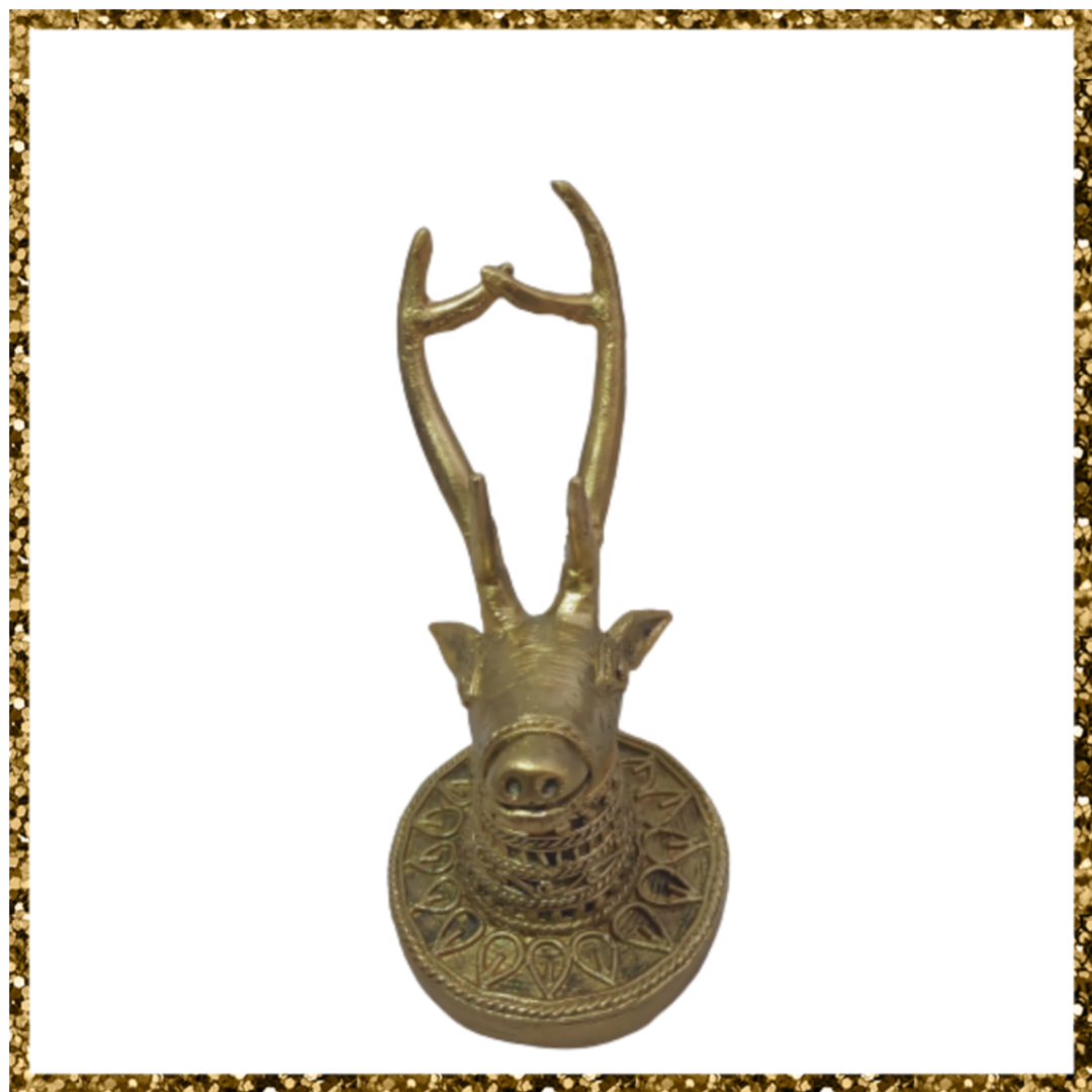 Brass Deer Horns Mobile Stand