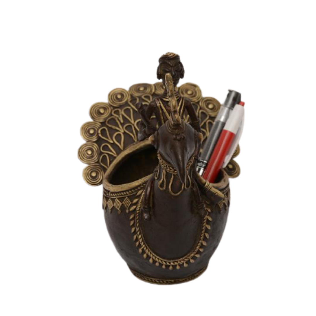 Bastar Art - Peacock Pen Stand