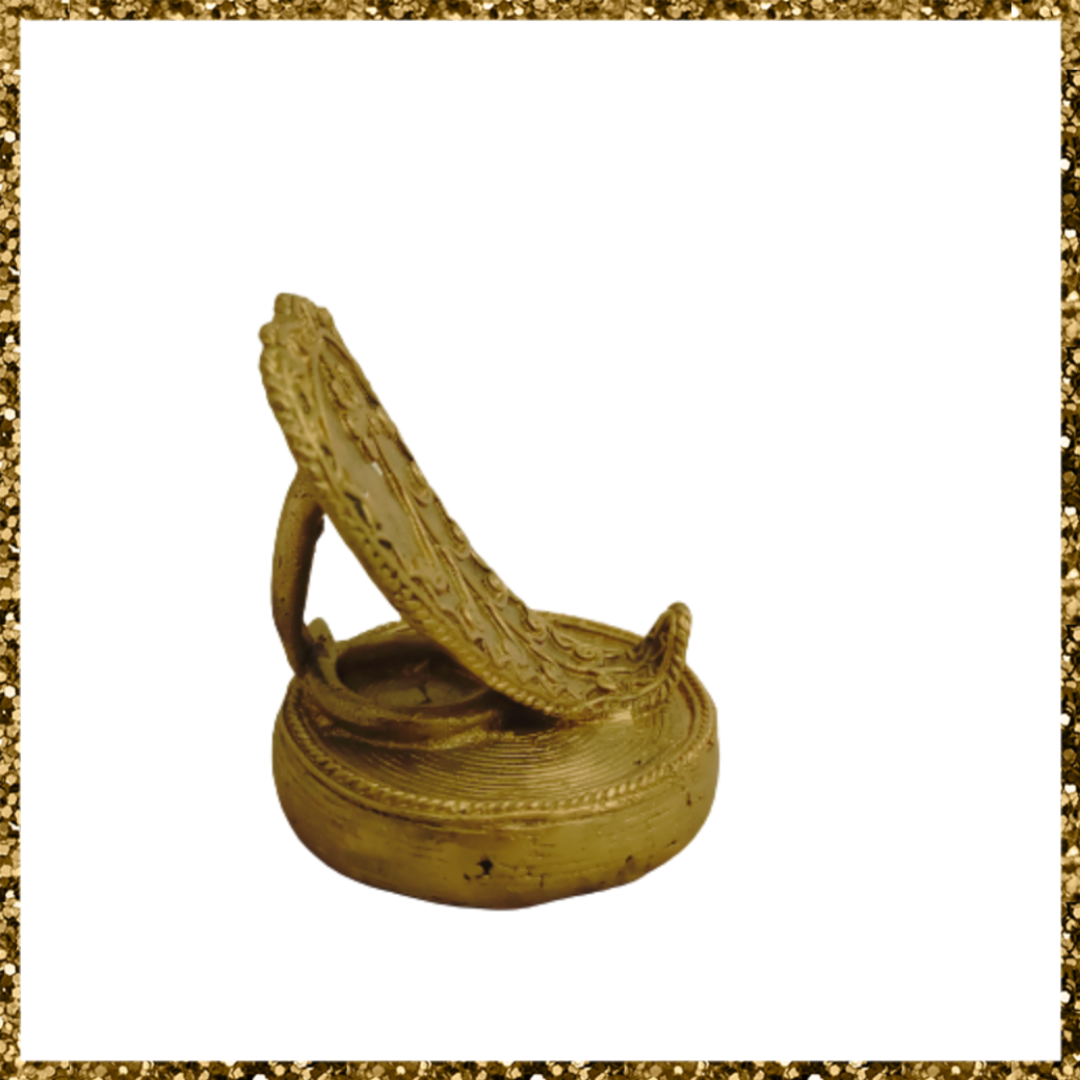 Brass Leaf Mobile Stand