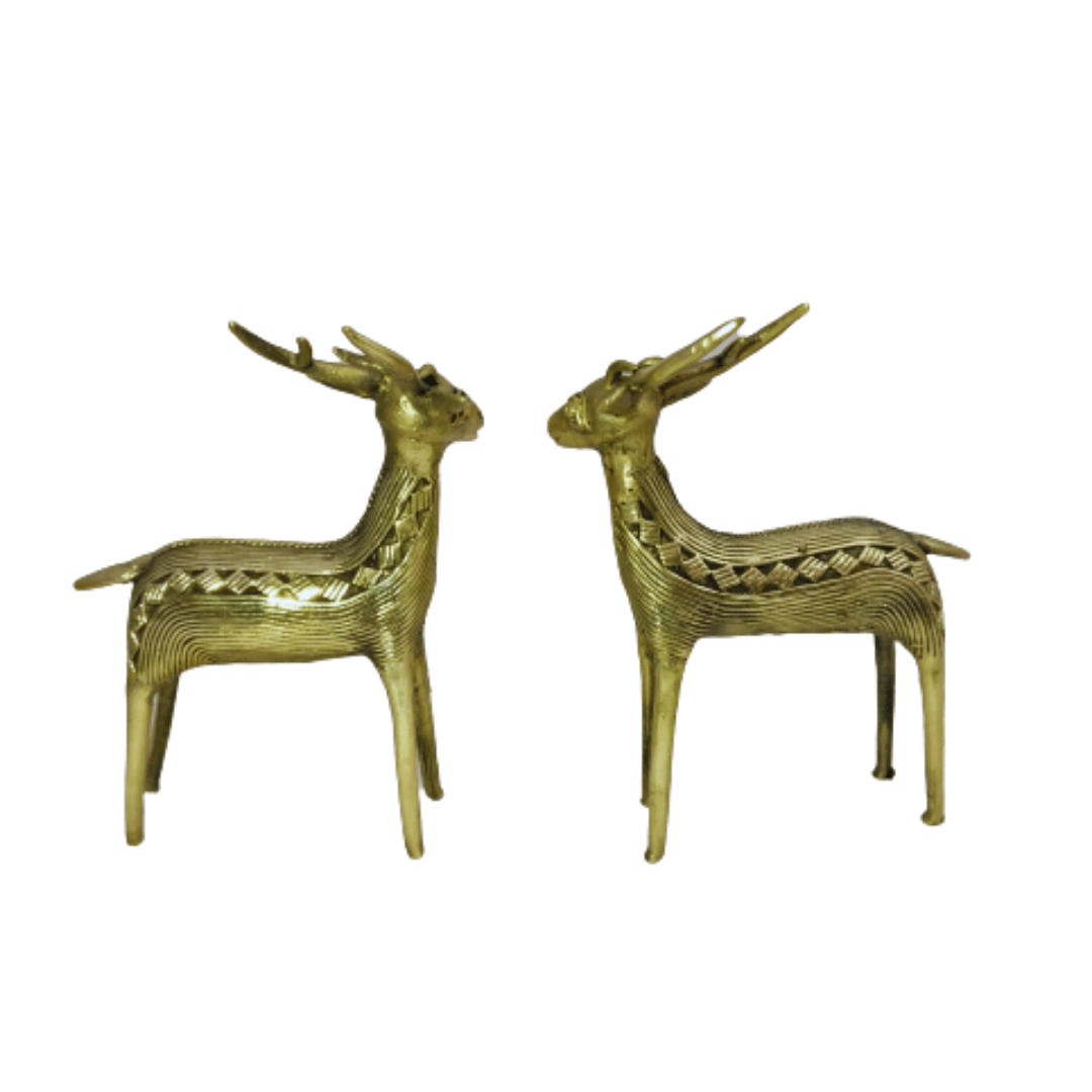 Pratibha Art Deer Pair Standing Deer Child Pair