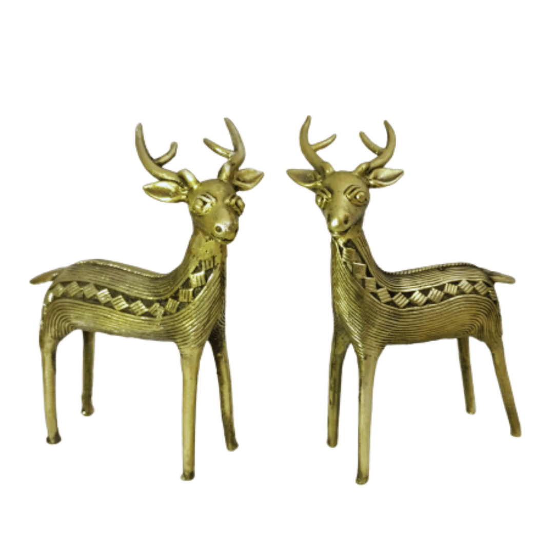 Pratibha Art Deer Pair Standing Deer Child Pair