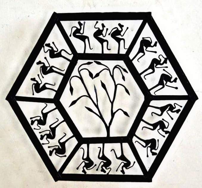 Wall Hanging Tree Adivasi Panel