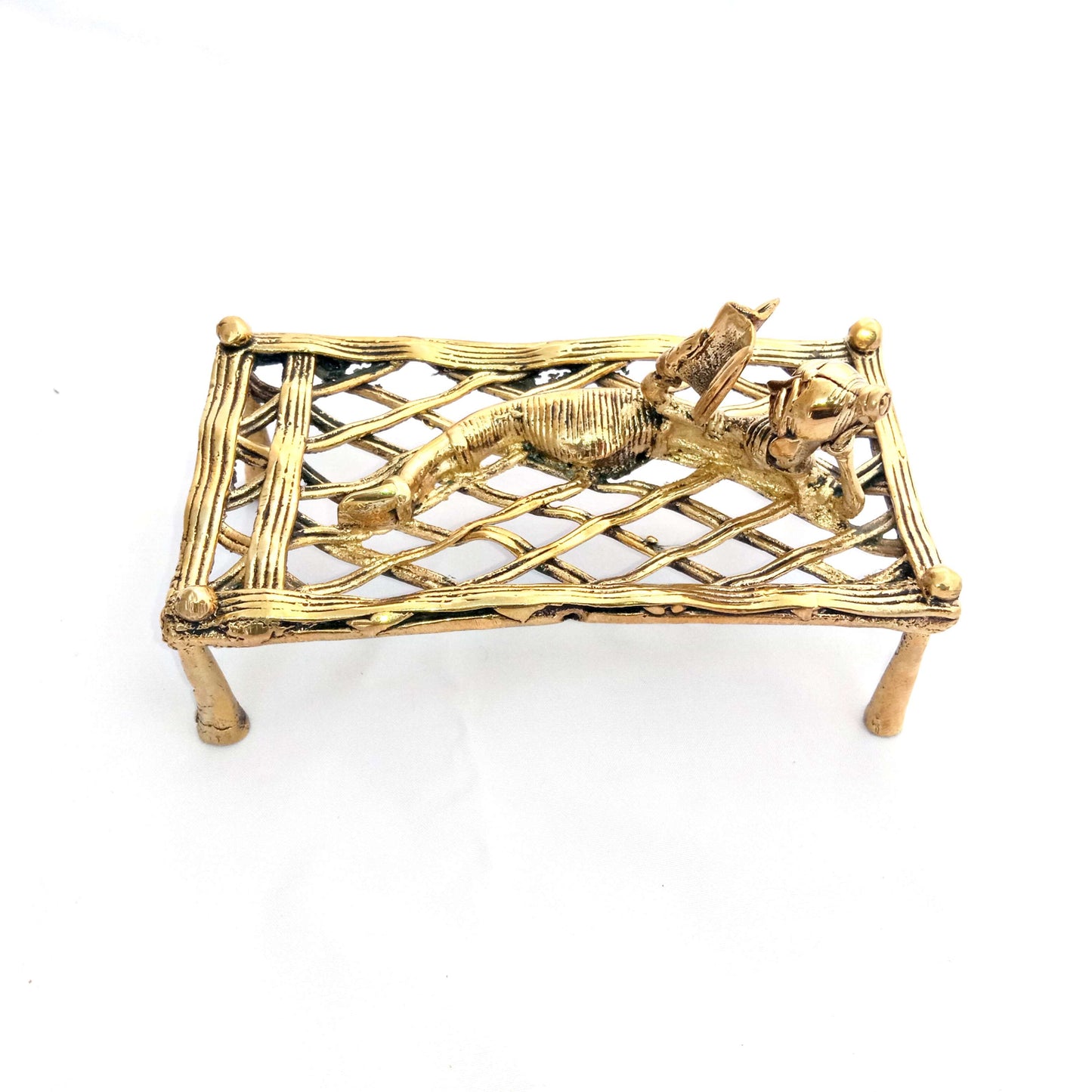 Pratibha Art Home Decoration Tribal Woman Reading Book on Khatiya