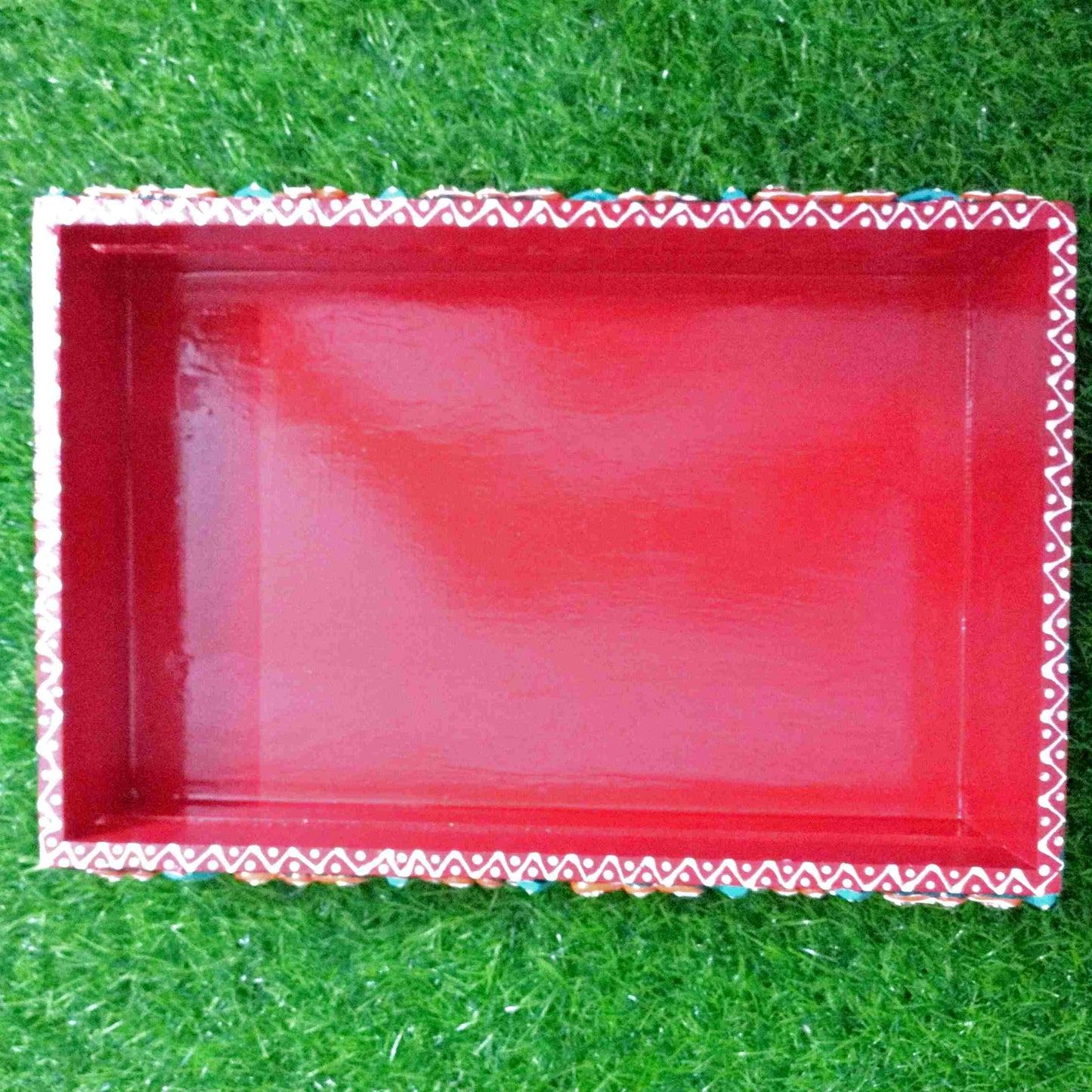 Pratibha Art Home Utility Wooden and Clay Tray