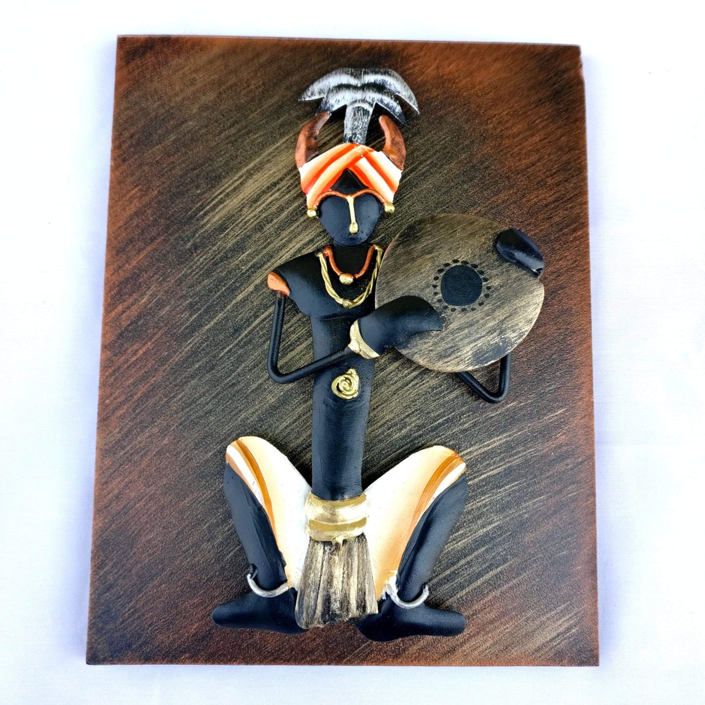 Pratibha Art Tribal Men Musical Band Wall Hanging for living room Tribal Band Wall Hanging Ply - 4 Men