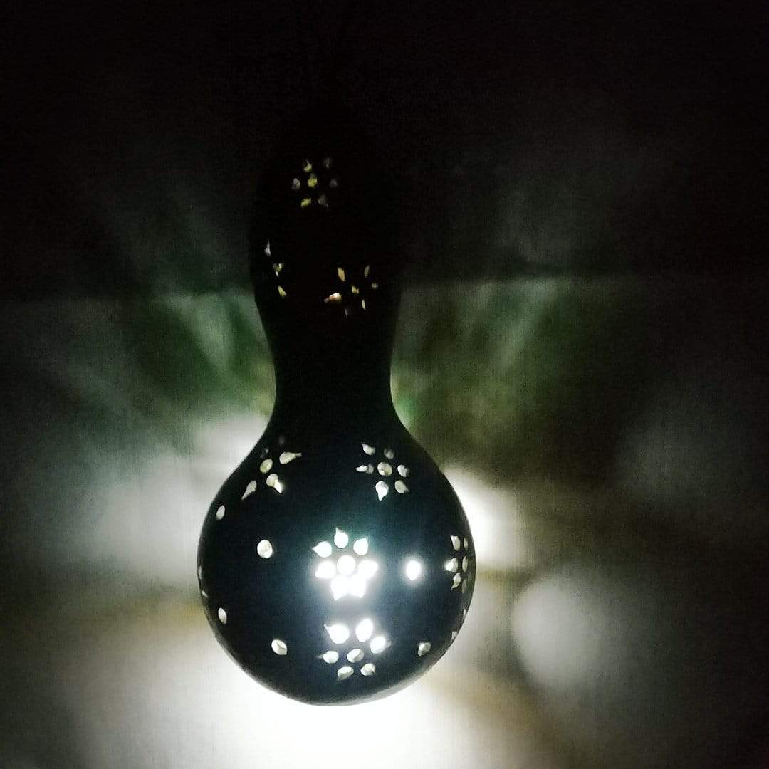 White Floral Design Lamp Cover Small