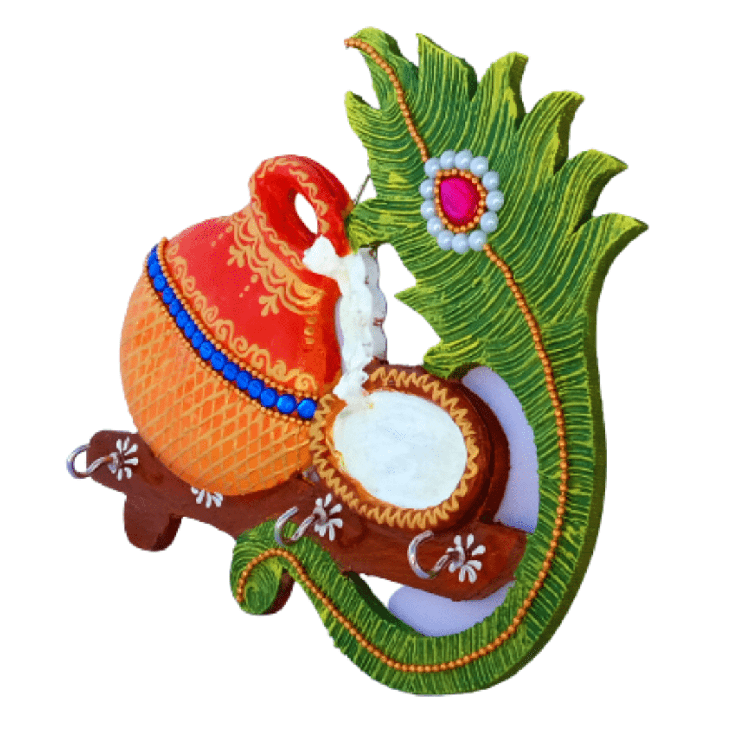 Pratibha Art Wall Decore Dahi Handi Key Holder