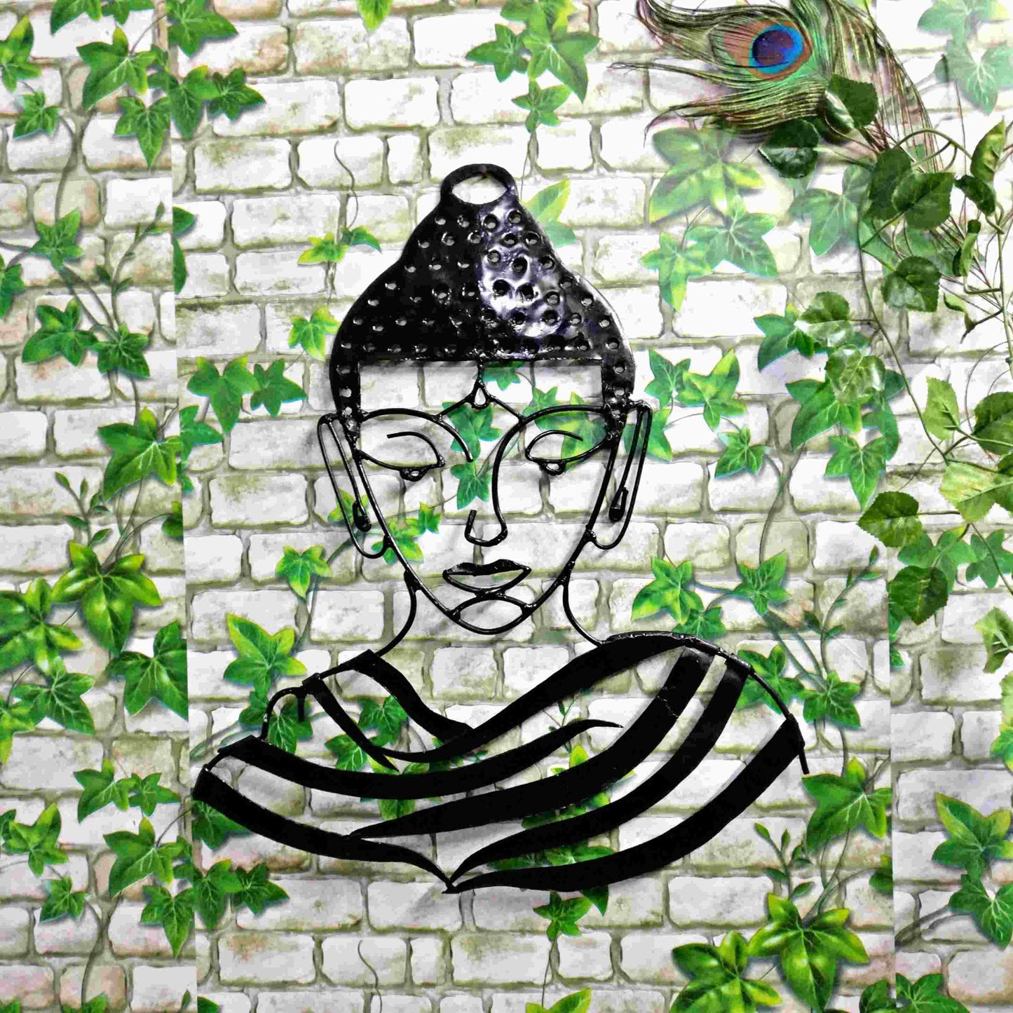 Pratibha Art Wrought Iron Buddha Transparant Buddha