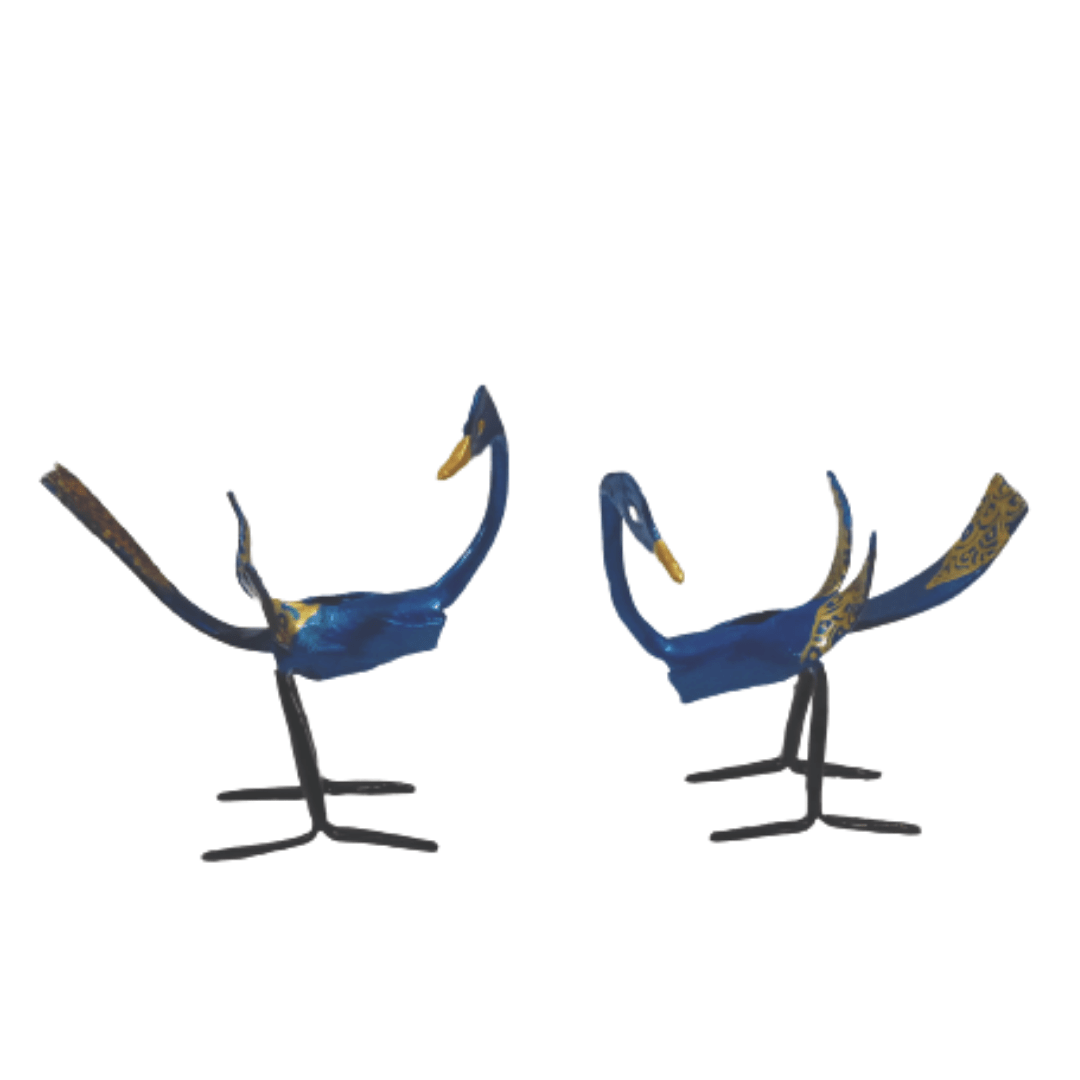 Pratibha Art Wrought Iron Kerala Boat Peacock Pair