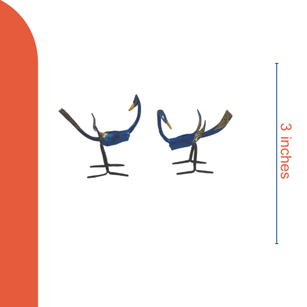Pratibha Art Wrought Iron Kerala Boat Peacock Pair