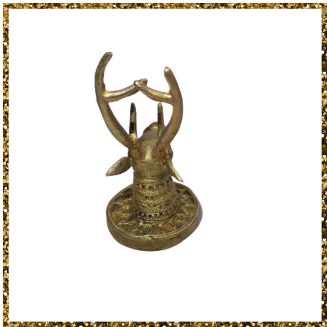 Brass Deer Horns Mobile Stand