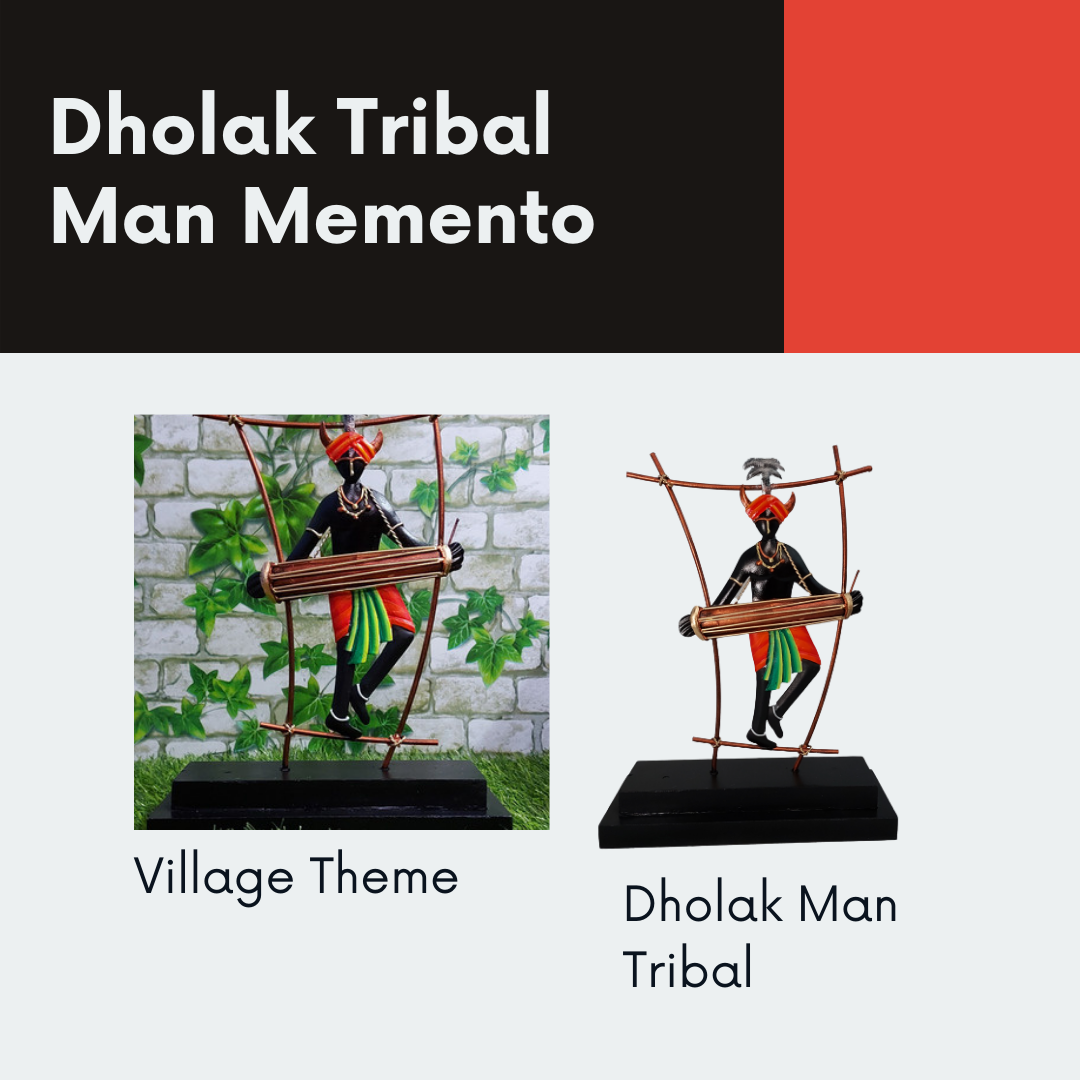 Tribal Man Dholak Memento