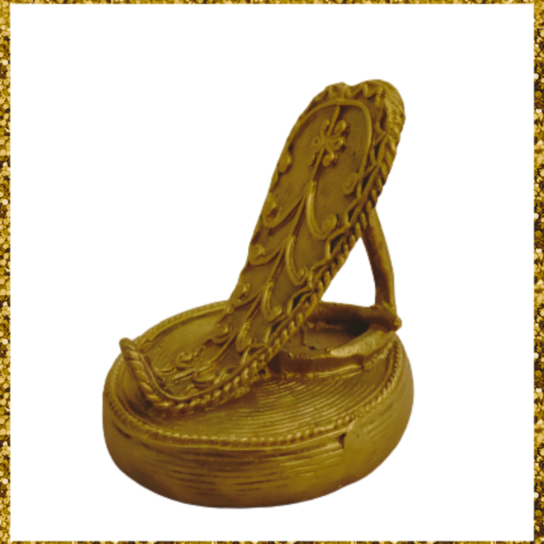 Brass Leaf Mobile Stand