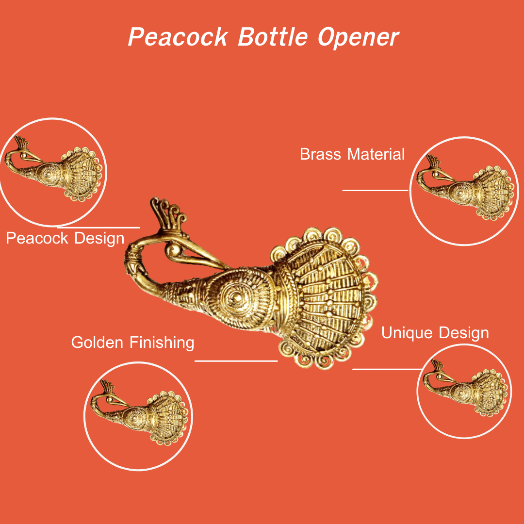 Pratibha Art Bottle Opener Peacock Bottle Opener