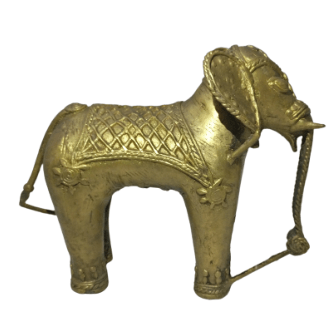 Pratibha Art Elephant: 4.5" * 8" Bastar Art-Elephant