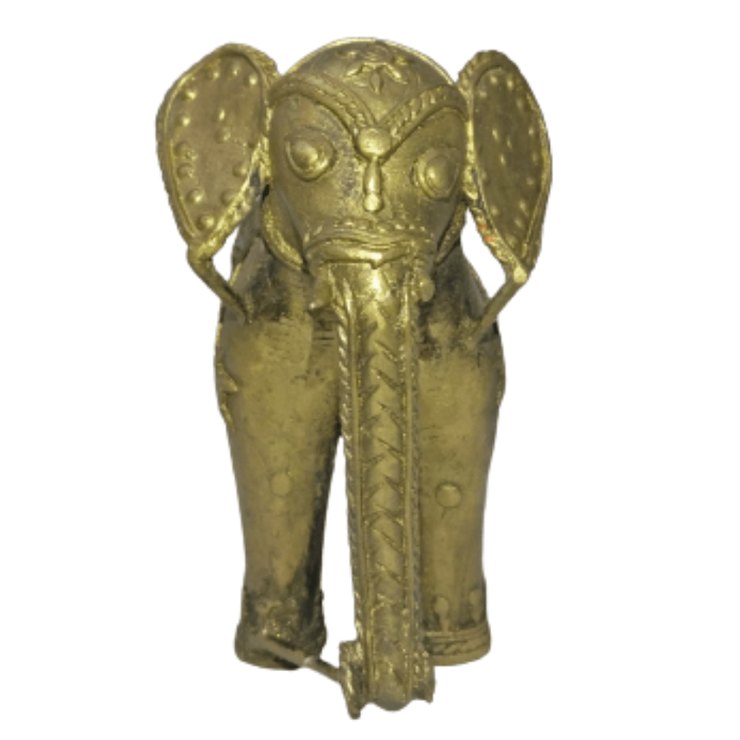 Pratibha Art Elephant: 4.5" * 8" Bastar Art-Elephant