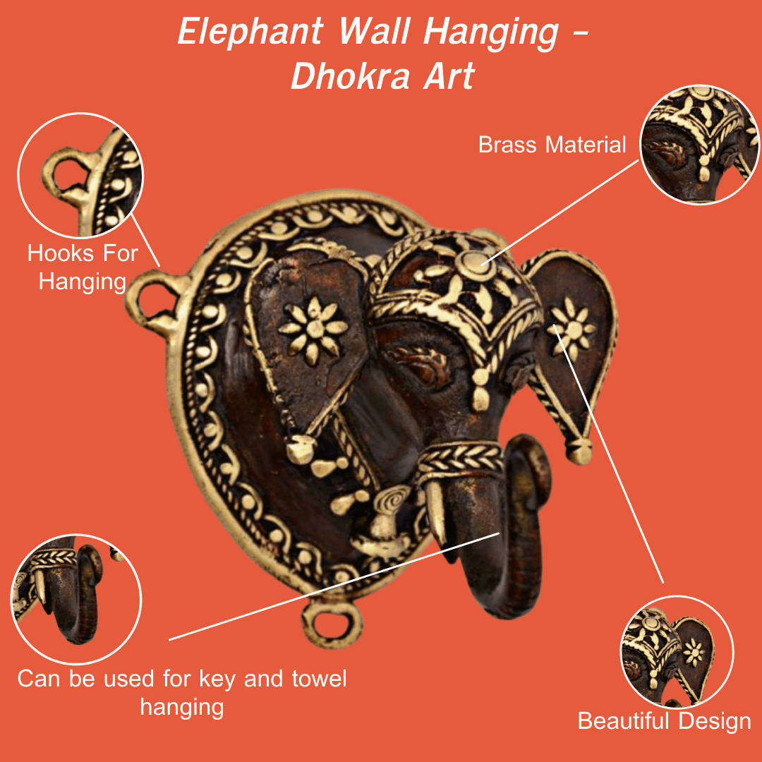 Pratibha Art Elephant Wall Hanging Elephant Wall Hanging