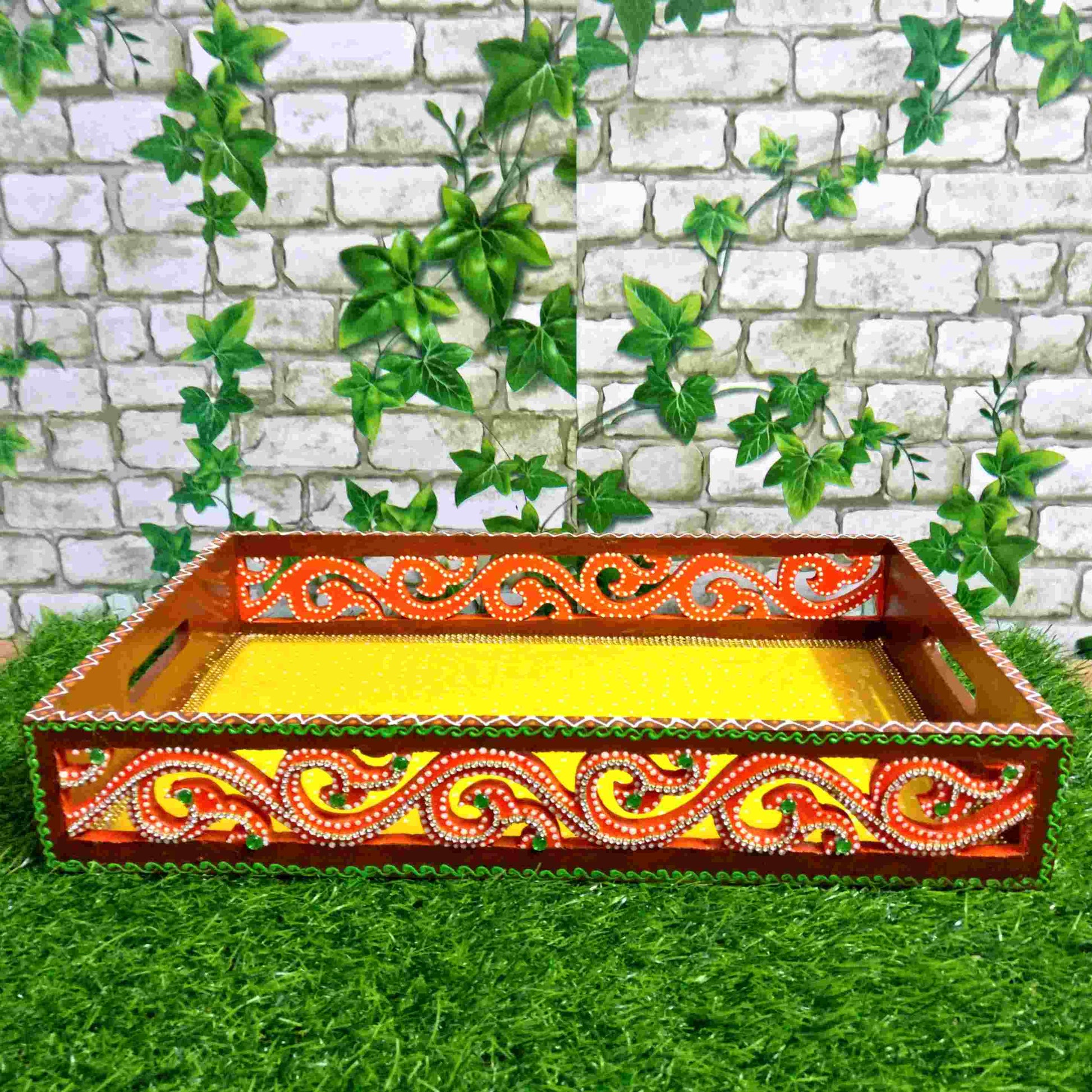 Pratibha Art Home Utility Wooden Tray