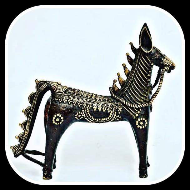 Pratibha Art Horse: 8.5"*8" Bastar Art - Horse: 8.5"*8"