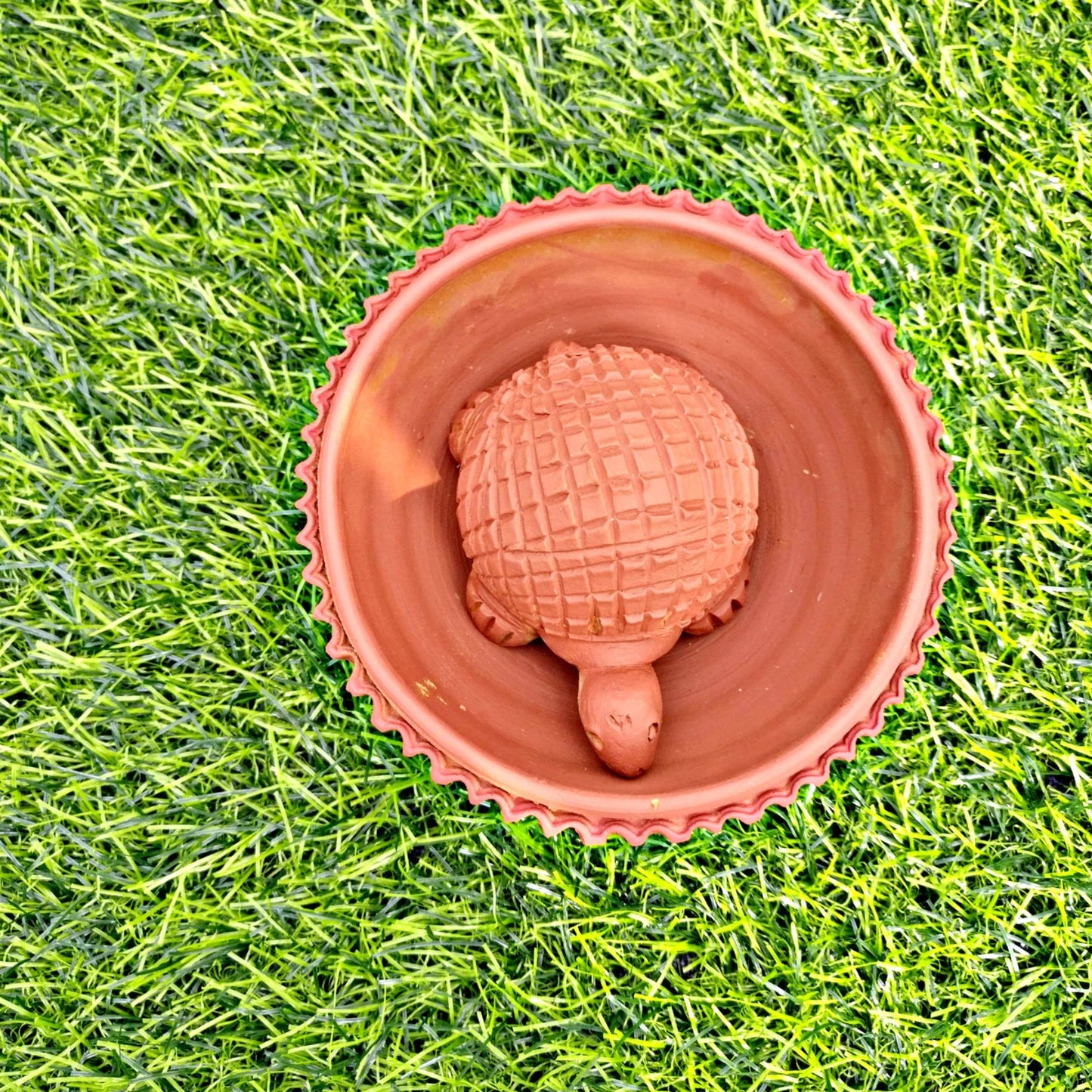 Pratibha Art Terracotta Pot Tortoise Terracotta