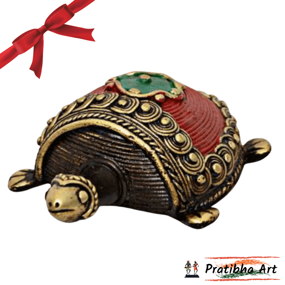 Pratibha Art Turtle Diya 3" Tortoise