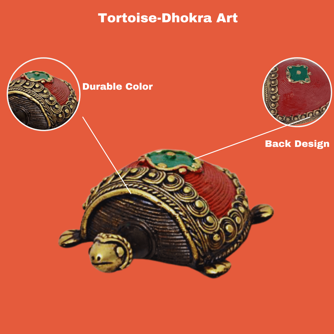 Pratibha Art Turtle Diya 3" Tortoise