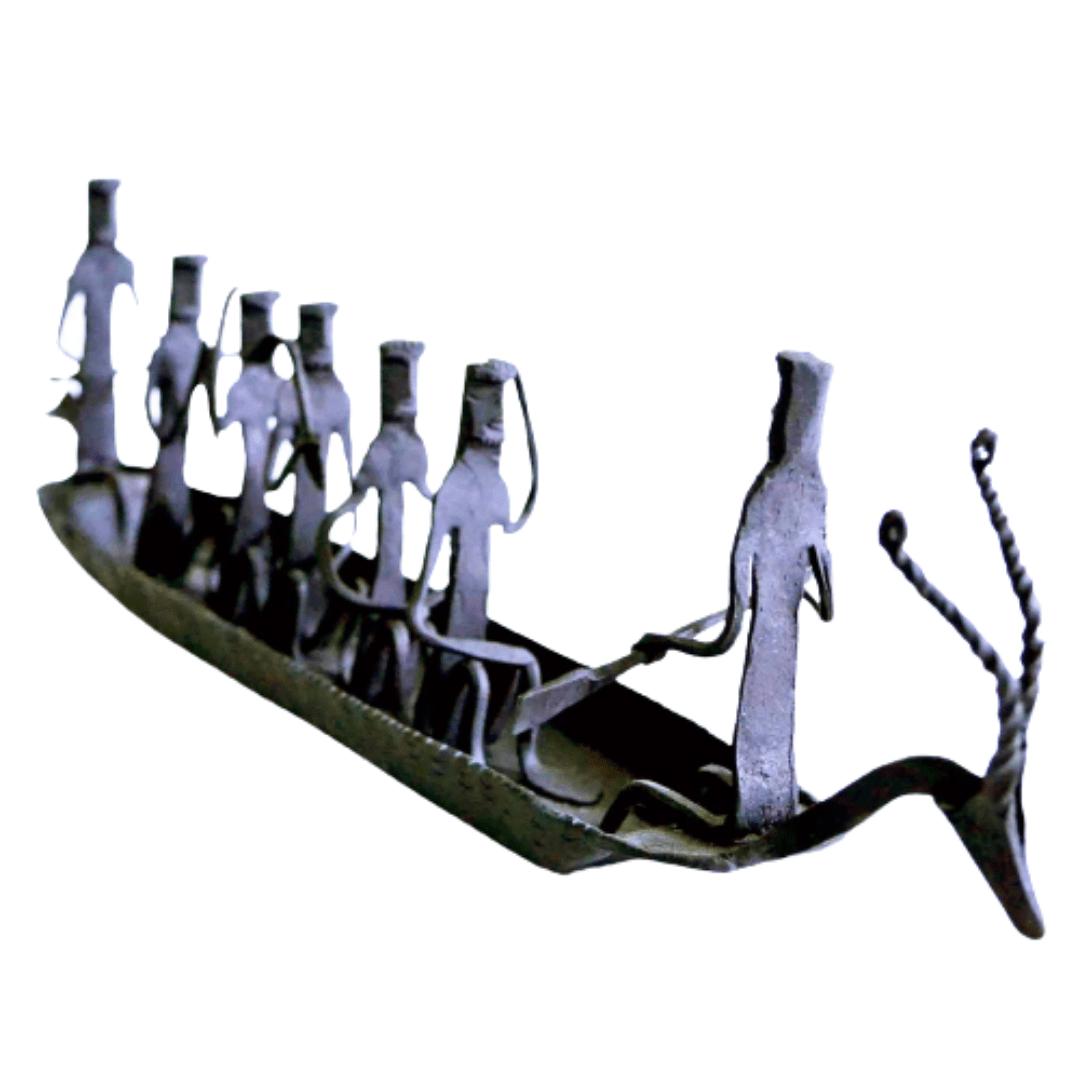 Pratibha Art Wrought Iron Kerala Boat Deer Boat Big