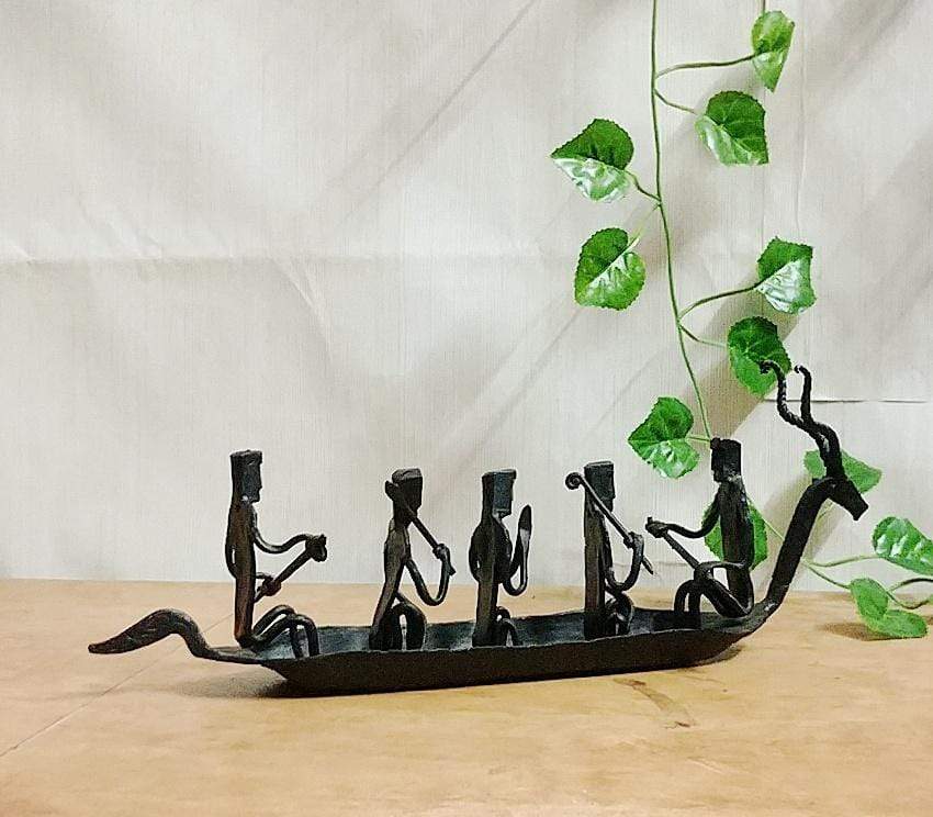 Pratibha Art Wrought Iron Kerala Boat Small Deer Boat Small